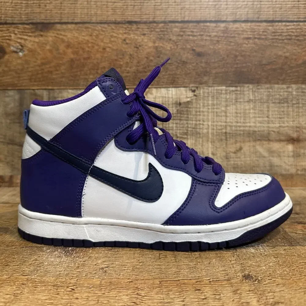 Nike Dunk High GS High Top Shoes Electro Purple Midnight Navy Size 6 6Y